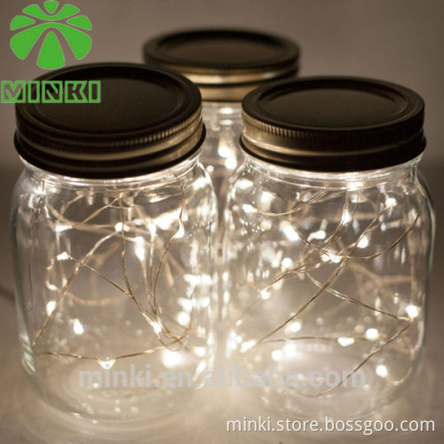Minki 1-10 M Silver or Copper Battery Support Christmas LED String Light